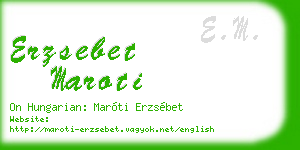 erzsebet maroti business card